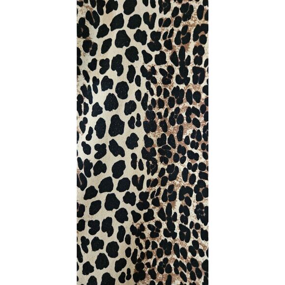 Dex Womens 1X Top Leopard Print Button Down Scoop Neck Balloon Sleeves - Picture 5 of 8